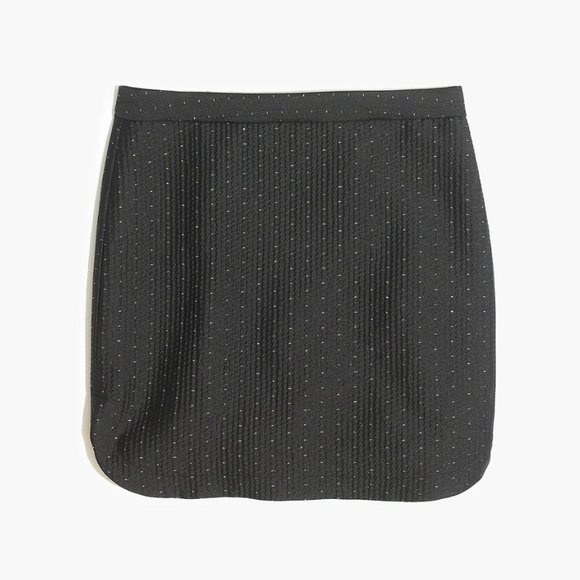 Madewell Shirttail Skirt in Nightfall Jacquard Black with Gold | Size 4 - Picture 2 of 8